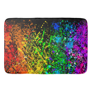 Tapete De Banheiro Colorida Colorida Colorida da Pintura do Arco-Íris