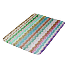 Tapete De Banheiro Colorido de listras onduladas semelhantes a snakes