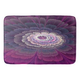 Tapete De Banheiro Colorido Floral Abstrato Arte Fractal Rosa Marcant