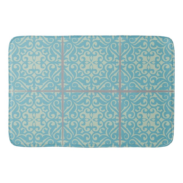 Tapete de Banheiro com Padrão de Azulejos do Velho (Frente)