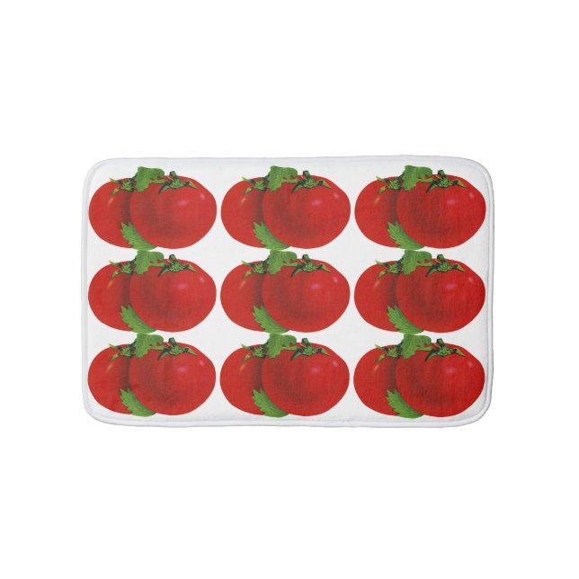 Tapete De Banheiro Comidas, Tomate De Herança De Estopa Orgânica, Ver (frente)