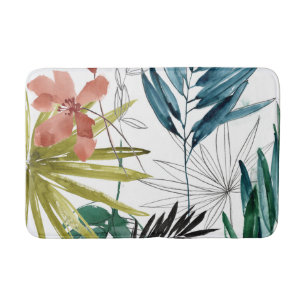 Tapete De Banheiro Composição tropical
