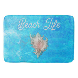 Tapete De Banheiro Conch Shell "Beach Life"