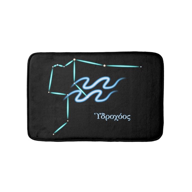 Tapete De Banheiro Constelação Zodiac Aquarius Bath Mat (frente)
