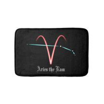Constelação Zodiac Aries Bath Mat