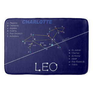 Tapete De Banheiro Constelação Zodiac Leo