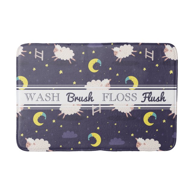 Tapete De Banheiro Contando a esteira de banho dos carneiros (Frente)