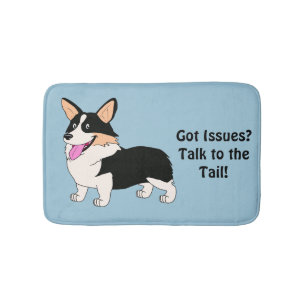 Tapete De Banheiro Conversa ao Corgi Tricolor da cauda