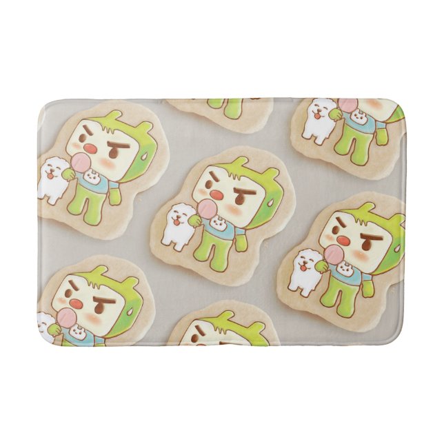 Tapete De Banheiro Cookies com Ícones XiaoTieJun (Frente)