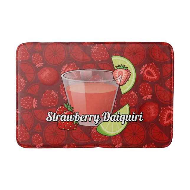 Tapete De Banheiro Coquetel Daiquiri de Morango (Frente)