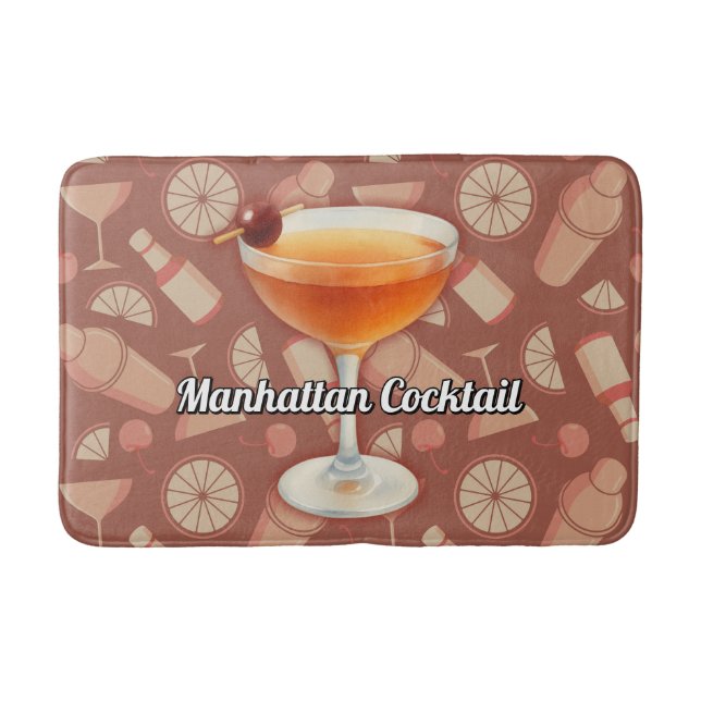 Tapete De Banheiro Coquetel Manhattan (Frente)