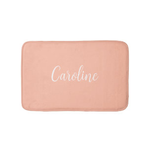 Tapete De Banheiro Cor da Tendência Nome de Pêssego Suave Bath Mat