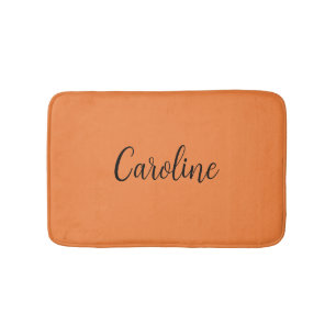 Tapete De Banheiro Cor da Tendência Nome de Tangerina Fresco Bath Mat