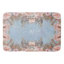 Cor de Água Azul, Rosa Azul, Vintage Moderna Flora