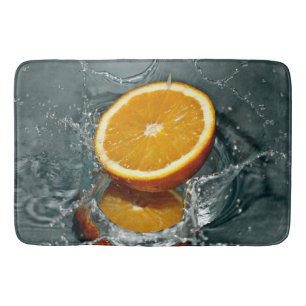 Tapete De Banheiro Cor de laranja positiva suculenta para o humor vit