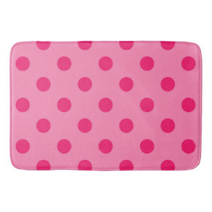 Tapete De Banheiro Cor-de-rosa quente no Design de padrão Bolinhas co