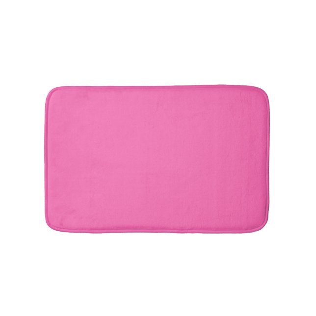 Tapete De Banheiro Cor Sólida Rosa Quente (frente)