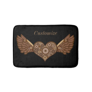 Tapete De Banheiro Coração de Asas Steampunk com Garras Thunder_Cov
