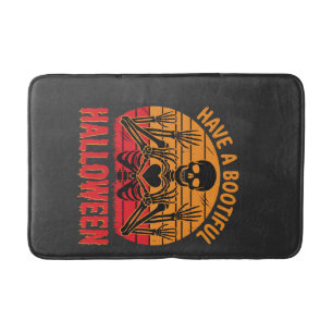 Tapete De Banheiro Coração de Esqueleto de Halloween Bootiful Retro P