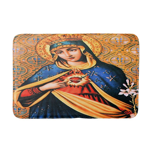 Tapete De Banheiro Coração Imaculado de Maria (Frente)