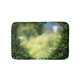 Tapete De Banheiro Coração Tópico Verde