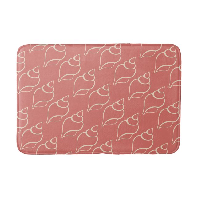 Tapete De Banheiro Coral Shells Bath Mat (Frente)