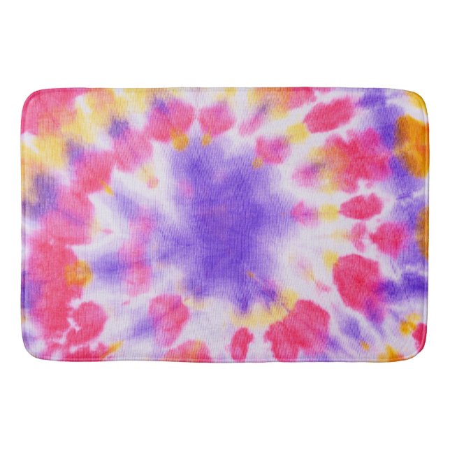 Tapete De Banheiro Corante branco vermelho-roxo (Frente)