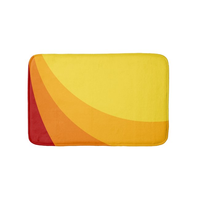 Tapete De Banheiro Cores Tropicais Bath Mat - Vermelho Laranja Verão  (frente)