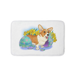 Tapete De Banheiro Corgi de Páscoa 