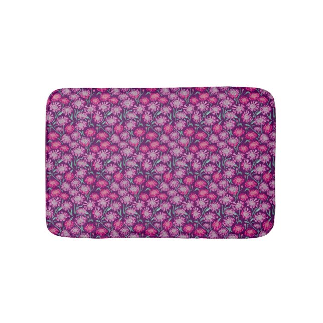 Tapete De Banheiro Cornflowers In Crayon Pink Burgandy (frente)
