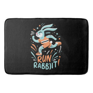 Tapete De Banheiro correr coelho maratona corredor coelhinho fofo
