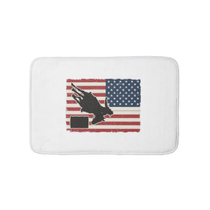 Tapete De Banheiro Corrida de Barril Bandeira Americana Design Vetori