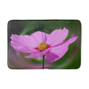 Tapete De Banheiro Cosmos Selvagens, cor-de-rosa solteiro