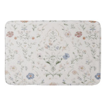 Cottagecore Beige Caprichoso Flor de Campo Aquarel