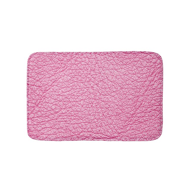 Tapete De Banheiro Couro cor-de-rosa, fundo texturizado. (frente)