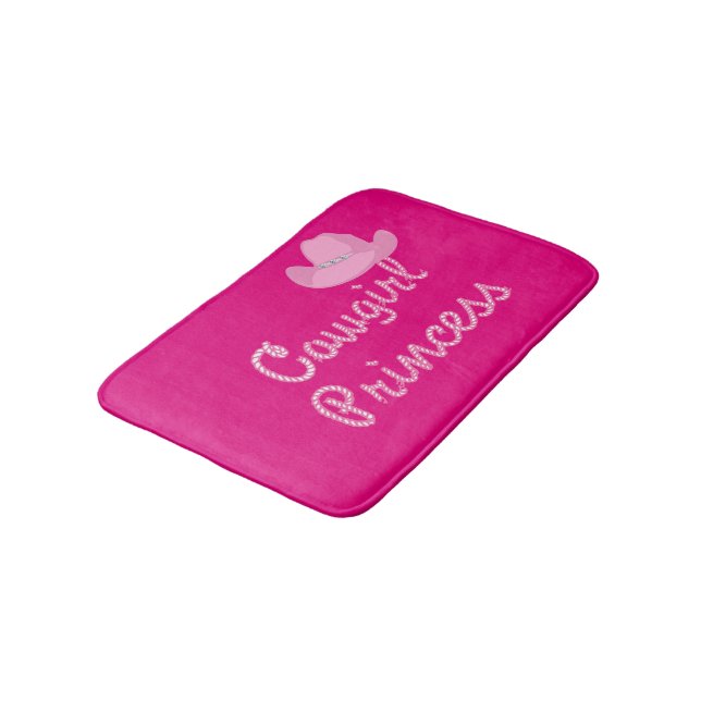 Tapete De Banheiro Cowgirl Princesa Pink Hat Mat (Angulado)