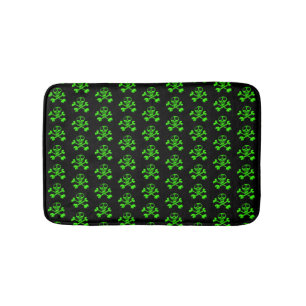 Tapete De Banheiro crânio verde
