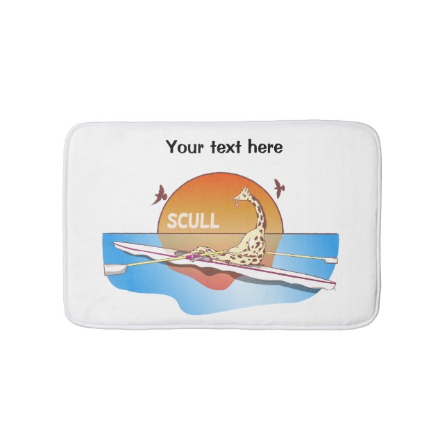 Tapete De Banheiro Crânios solteiros engraçados remando (frente)