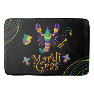 Tapete De Banheiro Crayfish/trompet/mask/fleur de lis Mardi Gras