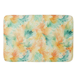 Tapete De Banheiro Creme Laranja Tropical bonito