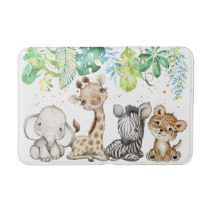 Tapete De Banheiro Crianças de Bebês Safari