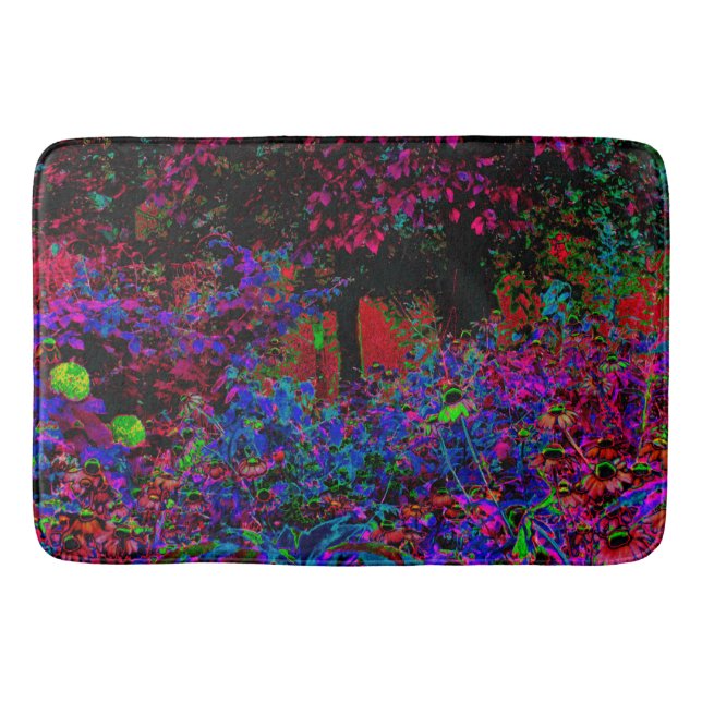 Tapete De Banheiro Crimson Red e Black Garden Sunrise Psicodélica (Frente)