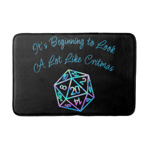 Tapete De Banheiro Critérios RPG Holo Fantasy Tabletop Gamer Dice