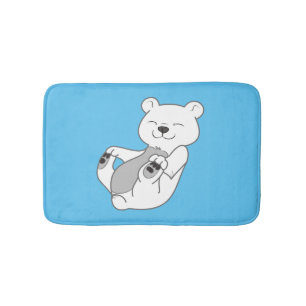 Tapete De Banheiro Cubo do Urso Polar