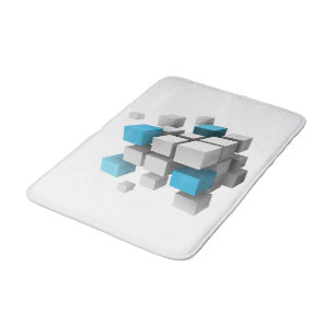 Tapete De Banheiro Cubos 3D de SlipperyJoe caindo arranjos cativantes