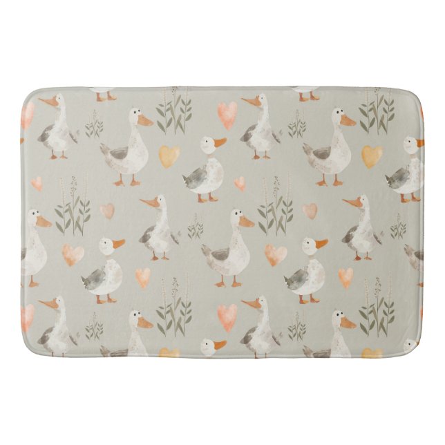 Tapete De Banheiro Cuja Aquarela Geese Bath Mat (Frente)