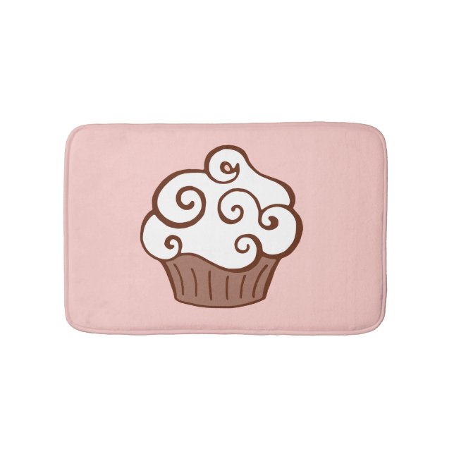 Tapete De Banheiro Cupcake Bath Mat Rug (frente)