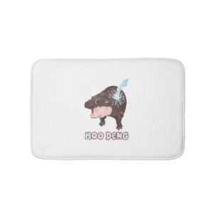 Tapete De Banheiro Cute Baby Hippo Moo Deng Bouncy Pig in Thai T-Shir