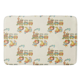 Tapete De Banheiro Cute Child's Bird Apple Train Bathmat