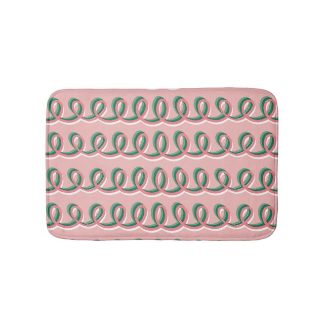 Tapete De Banheiro Cute Kid's Looped Pink Bath Rug (frente)